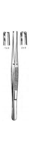SEMKIN Tissue Forceps 2 x 3 teeth, (127cm)5"