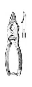 Double Action Nail Nipper, concave jaws, (Mycotic) Barrel Spring (152cm) 6"