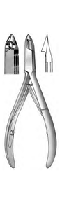 Tissue and Cuticle Nipper, convex jaws, heavy pattern, stainless, (127cm) 5"