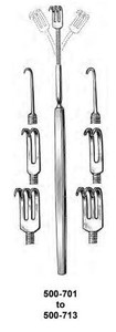 Flexible Neck Rake Retractor, 2 blunt prongs, (152cm)6"