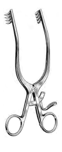 ADSON Retractor, blunt, 4 x 4 teeth, Angled Arms, (191cm)7-1/2"