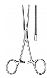 DEBAKEY Bulldog Clamp, ring handle, Straight, (13cm)5-1/8"