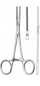 COOLEY Pediatric Vascular Clamp 5mm calibrations on outer sides of jaws Straight Jaws 25mm, Straight Handles (14cm) 5-1/2"