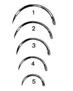 Lane's Cleft Palate, 1/2 circle, cutting edge, #3 12/pk