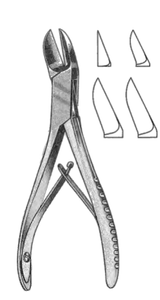 LISTON Bone Cutting Forceps, Angled on Flat (191cm) 7-1/2"