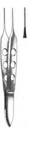 BISHOP-HARMON Dressing Forceps, fine cross serrated tips 05mm wide, (83cm) 3-3/8" BISHOP-HARMON Dressing Forceps, fine cross serrated tips 05mm wide, (83cm) 3-3/8"