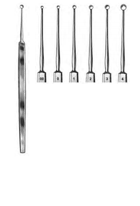 MEYHOEFER Chalazion Curette, size 1, 17mm, (127cm) 5"