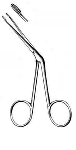 HARTMAN Ear Dressing Forceps, delicate serrated jaws 25 x 6mm, (127cm) 5" HARTMAN Ear Dressing Forceps, delicate serrated jaws 25 x 6mm, (127cm) 5"