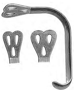 WIEDER Tongue Depressor, large blade 36mm wide, serrated