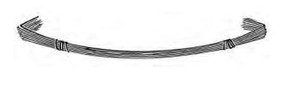 Tonsil Snare Wire, cut and bent, size # 8, (102cm) 4"