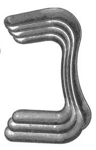 SIMS Vaginal Speculum, Double end, medium size, 1-1/8" x 3" x 1-1/4" x 3-1/2"