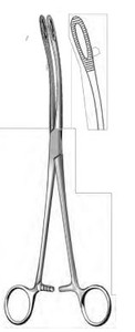 FLETCHER Cervix Holding Forceps (241cm), curved, serrated jaws9-1/2"