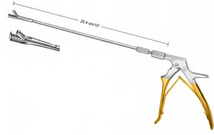KEVORKIAN-YOUNGE Biopsy Forceps With Rotating Shaft, 35 x 8mm bite complete With gold plated pistol grip handle, (255cm) 10"
