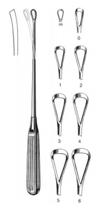 SIMS Uterine Curette, sharp blades on malleable shank, size 6, (28cm)11" SIMS Uterine Curette, sharp blades on malleable shank, size 6, (28cm)11"