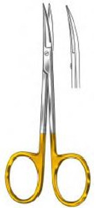 PREMIUM GERMAN IRIS SCISS: CVD, 4.5", Tungsten Carbide Blades GE-123-265