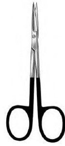 Premium SuperCut IRIS Scissors, Straight, Tungsten Carbide Blades, (11.4cm) 4-1/2"