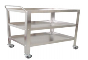 Instrument Trolley/Utility Cart, Large, 91cmLx52cmWx120xcmH ROLLING CART - THREE SHELVES