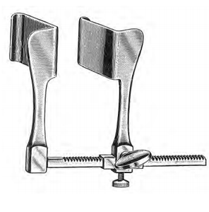 TUFFIER Retractor, 2" x 1-3/4" (5.1cm x 4.4cm), Grooved Blades, 6-1/2" (16.5cm) Spread (662-254) TUFFIER Retractor, 2" x 1-3/4" (5.1cm x 4.4cm), Grooved Blades, 6-1/2" (16.5cm) Spread (662-254)