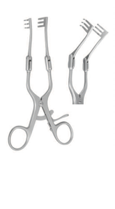 MASTOID RETRACTOR BY FISCH, 16.5CM,3X3 PRONGS, SEMI-SHARP, WIDE OPENING MASTOID RETRACTOR BY FISCH, 16.5CM,3X3 PRONGS, SEMI-SHARP, WIDE OPENING