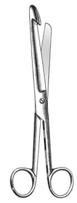 ENTEROTOMY Scissors, W/Hook Blade, Satin, (20.3cm) 8"