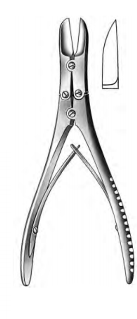 RUSKIN Bone Cutting Forceps, Straight, Standard Blades, Double Action, (19.1cm) 700-757 7-1/2