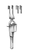 CROWN (Automatic Skin Retracto r) Cross Action Retractor, 4", (102cm), sharp prongs 4"