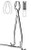 LANE Bone Holding Forceps, With ratchet, (33cm) 13"