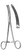 LONG Hysterectomy Forceps, Longitudinal serrations, 1 x 2 teeth, Curved, (191cm) 7-1/2"