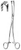 IOWA Membrane Puncturing Forceps, Double Curved, 6 x 6 teeth, (26cm) 10-1/4"