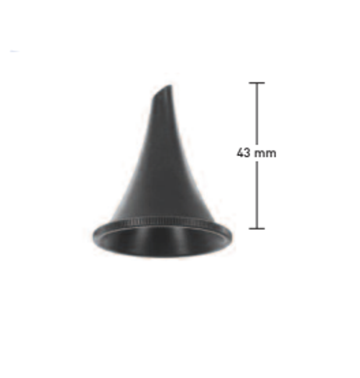EAR SPECULUM BY FARRIOR, 35° OBLIQUE ENDOVAL, BLACK, FIG.1 = 4.2MM X 4.6MM