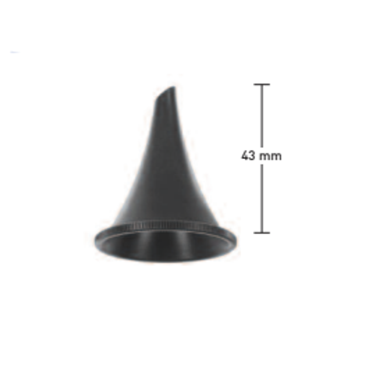 EAR SPECULUM BY FARRIOR, 35° OBLIQUE ENDOVAL, BLACK, FIG.3 = 5.9MM X 6.8MM