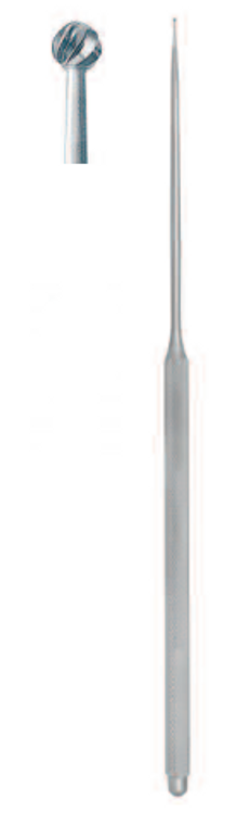 HAND-BURR, STAINLESS STEEL,  0.6MM,OVERALL LENGTH 16.5CM, STRAIGHT