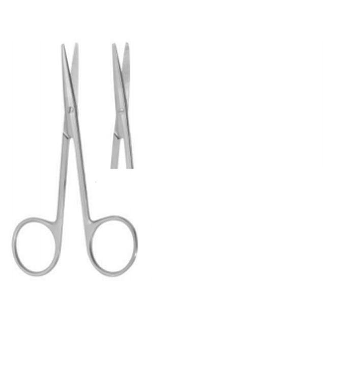 STRABISMUS SCISSORS, BL/BL, CURVED,11.5CM