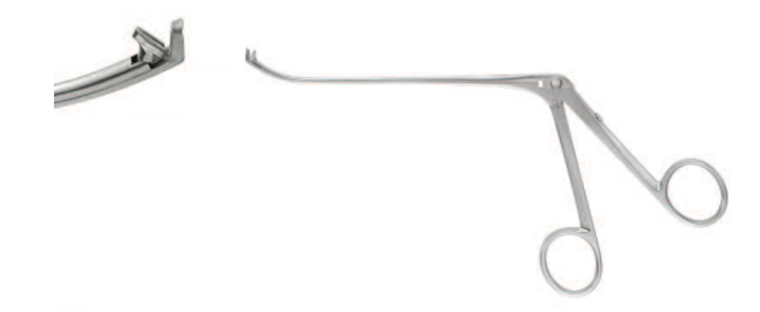 NASAL CUTTING FORCEPS FOR ENDONASALSINUS SURGERY, SMALL SIZESHAFT CURVED UPW.; 45° UPT., WL 14CM