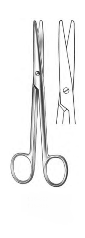 MAYO Dissecting Scissors, Curved, Satin, (22.9cm)9"