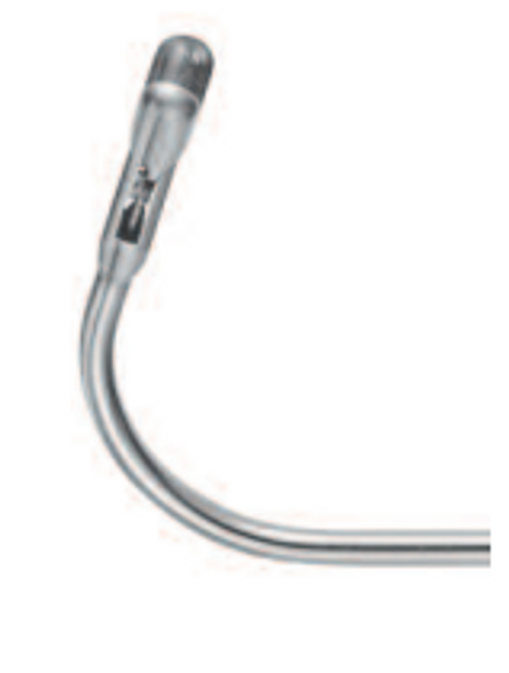 DOUBLE SPOON FORCEPS, 110° BACKWARDS CUTHORIZ.OPENING, OVAL, 4MM , LENGTH 14CM