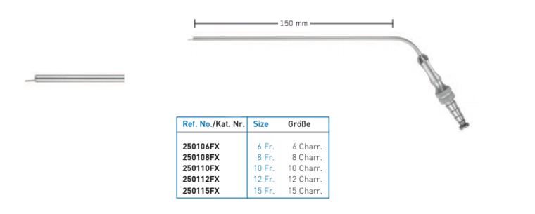 SUCTION TUBE BY FRAZIER, W CUT-OFF HOLE 3.3MM (10 FR.), WL 15CM