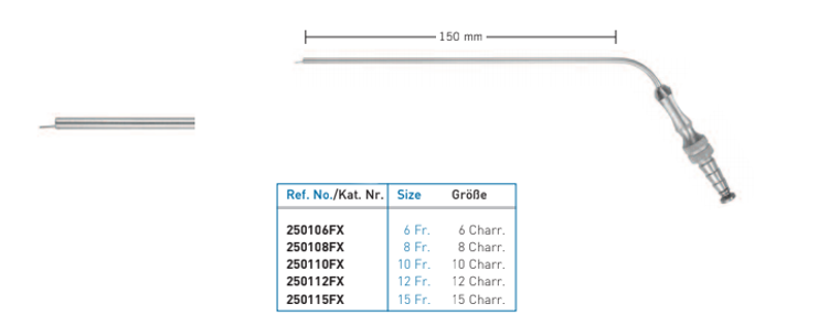 SUCTION TUBE BY FRAZIER, W CUT-OFF HOLE, 4.0MM (12 FR.), WL 15CM