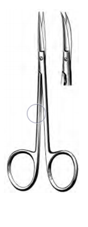 IRIS Scissors, Curved, (11.4cm) 4-1/2"