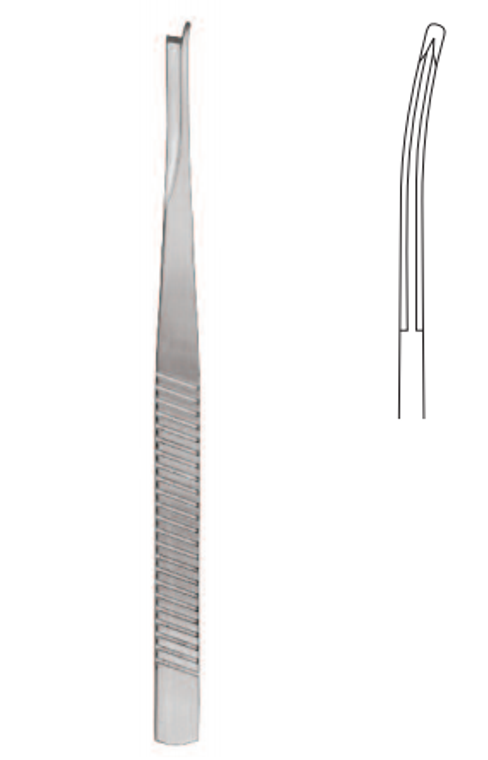 CHISEL BY MASING, W.SINGLE ROUNDED GUARDRIGHT CVD, LENGTH 18CM(FOR RIGHT ANGLE USE)