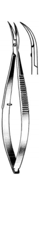 CASTROVIEJO Scissors, Curved, Sharp/Sharp Points, Satin, (10.8cm) 4-1/4" .