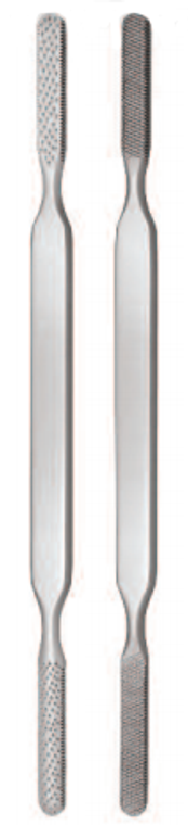 NASAL RASP BY KLEINERT-KUTZ (FOMON)DOUBLE-ENDED, 4-SIDED, LENGTH 20.5 CMWITH 2 SIDES FINE (FLAT)& 2 SIDES COARSE