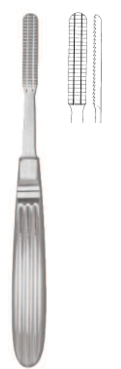 NASAL RASP BY MALTZ LARGE WITH 2 BLOOD-GROOVES, LENGTH 16 CM, DOWN-CUTTING