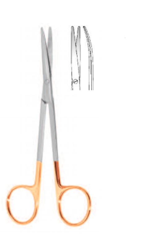 DISSECTING SCISSORS BY METZENBAUM-FINO,BL/BL, CVD, 14.5CM, "TC"