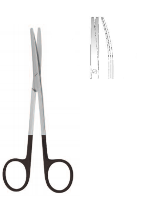 DISSECTING SCISSORS BY METZENBAUM,BL/BL, CVD, 18CM, SUPER CUT