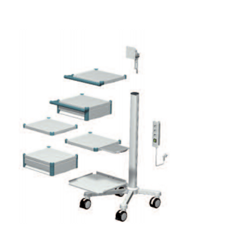 UNI-CART MONITOR MOUNT, ROTATABLE ANDTILTABLE, FOR TROLLEY 503050FX,MAX. LOAD 14 KG/31 LBS