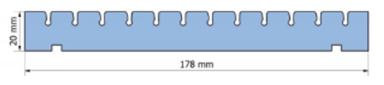 SILICON BRACKETS FOR UP TO 12 SURG.INSTRUMENTS; ¸ 3 MM, LENGTH 178 MMHEIGHT 20MM