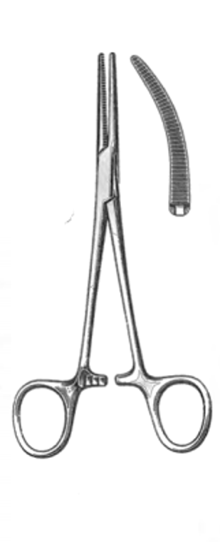 CRILE Hemostatic Forceps, Straight, Satin, (15.9cm)