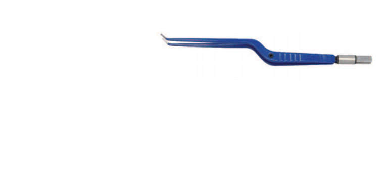 BIPOLAR COAGULATION FORCEPS, BAYONET,GUIDING PIN, NON-STICK, TIP 1.0MM,CURVED UP, LENGTH 195MM