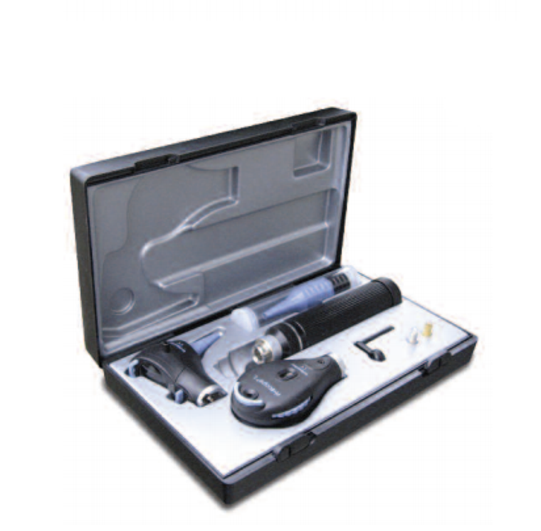 OTO-OPHTHALMOSCOPE RI-SCOPE L2/L1 IN CASWITH 4 BLACK RE-USABLE EAR SPECULUM AND3 BLUE SPECULUM, BATTERY HANDLE HL 2,5VWITHOUT RI-ACCU BATTERIES AND RI-CHARGER